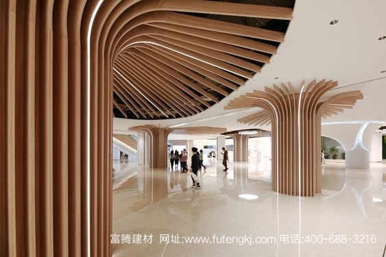 弧形鋁樹(shù)方通裝飾效果圖4